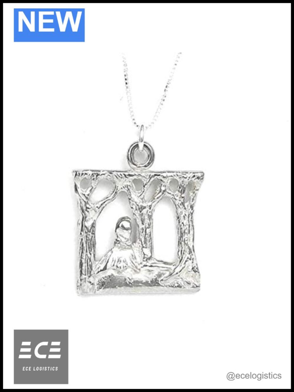 Sterling Silver Musical Theater Necklace 20" Box Chain Handcrafted USA